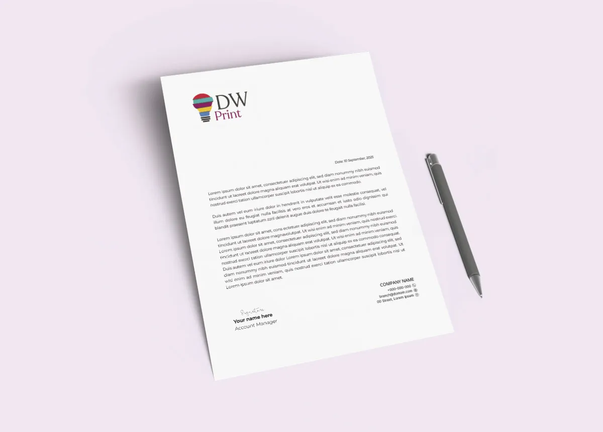 Brand identity: carta intestata coordinata