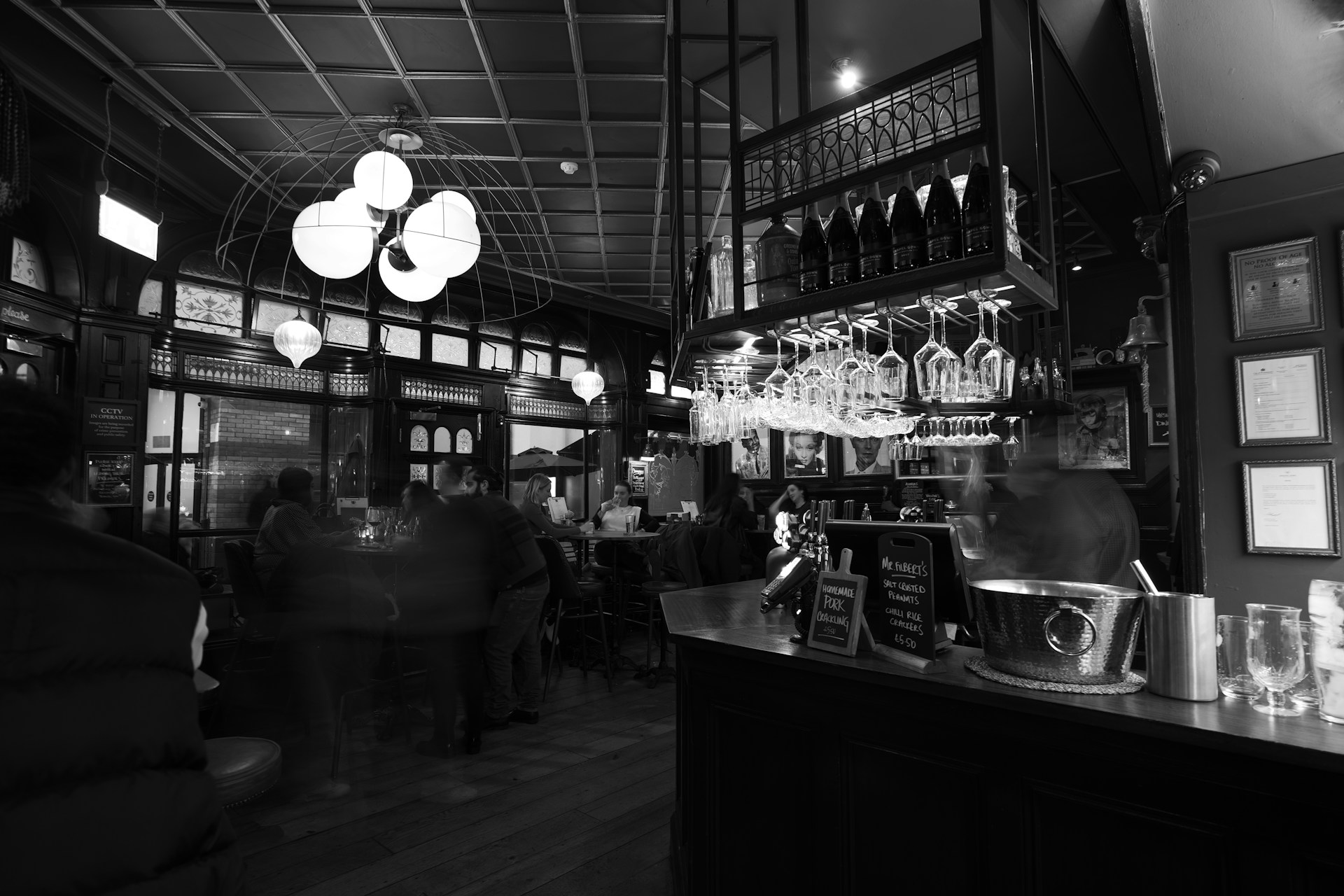 The bar counter